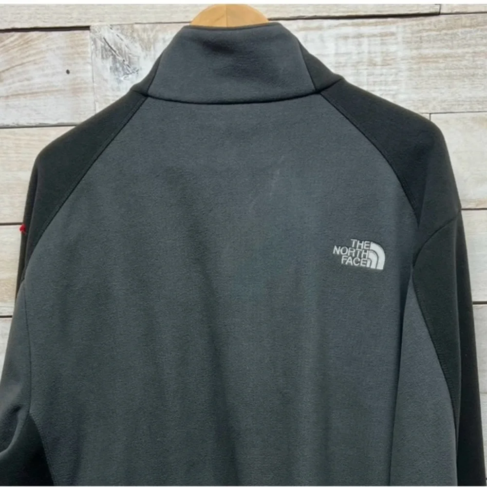 The North Face‎ Jacket Mens XXL 2XL Gray Black Windwall Fleece Soft Shell